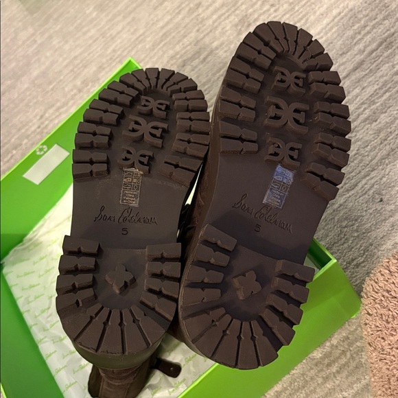 Sam Edelman Evina brown suede combat boots - Picture 3 of 6